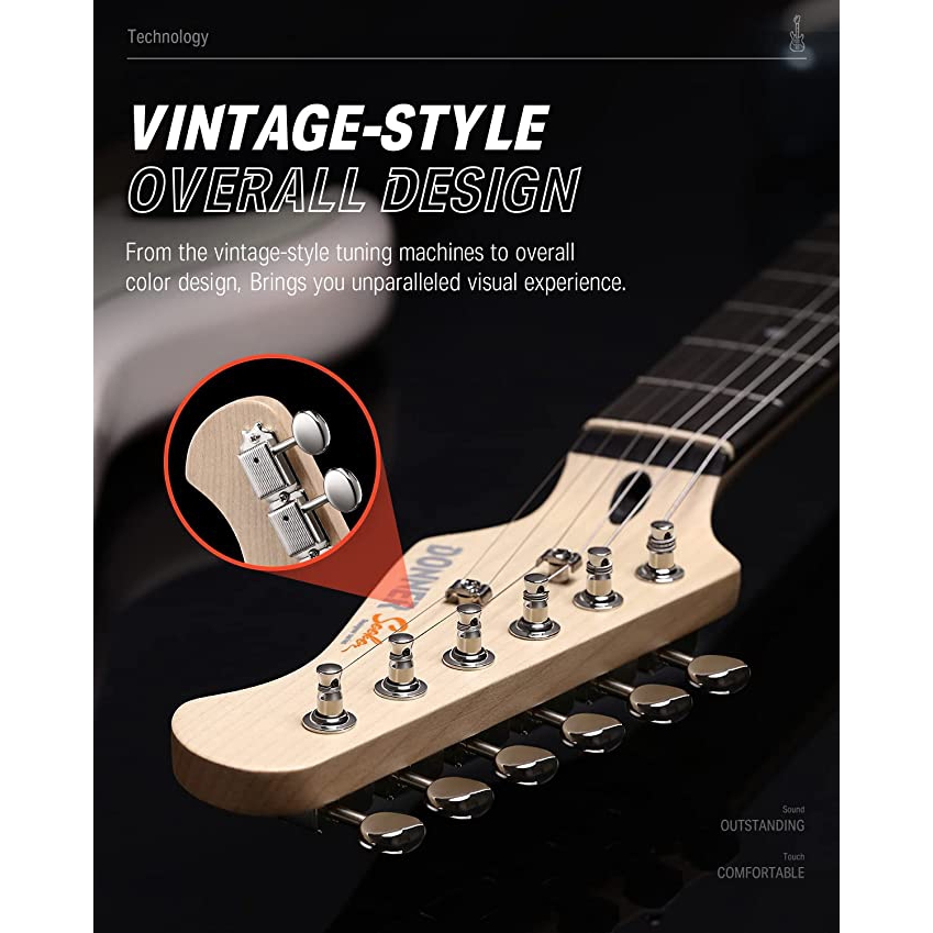 Donner DST-152 Full-Size ST Elektro Gitar Seti (Beyaz) - Görsel 4