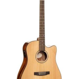 ELEKTRO AKUSTİK GİTAR, CUTAWAY, NATUREL, MASİF